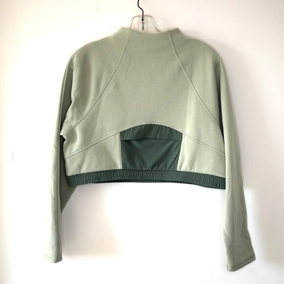 MTA Sport 1/4 Zip Cropped Long Sleeve Top Womens Size Large - Picture 2 of 8